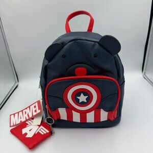 Marvel Captain America Blue Mini Backpack with Coin Purse NEW w/tags, Bear